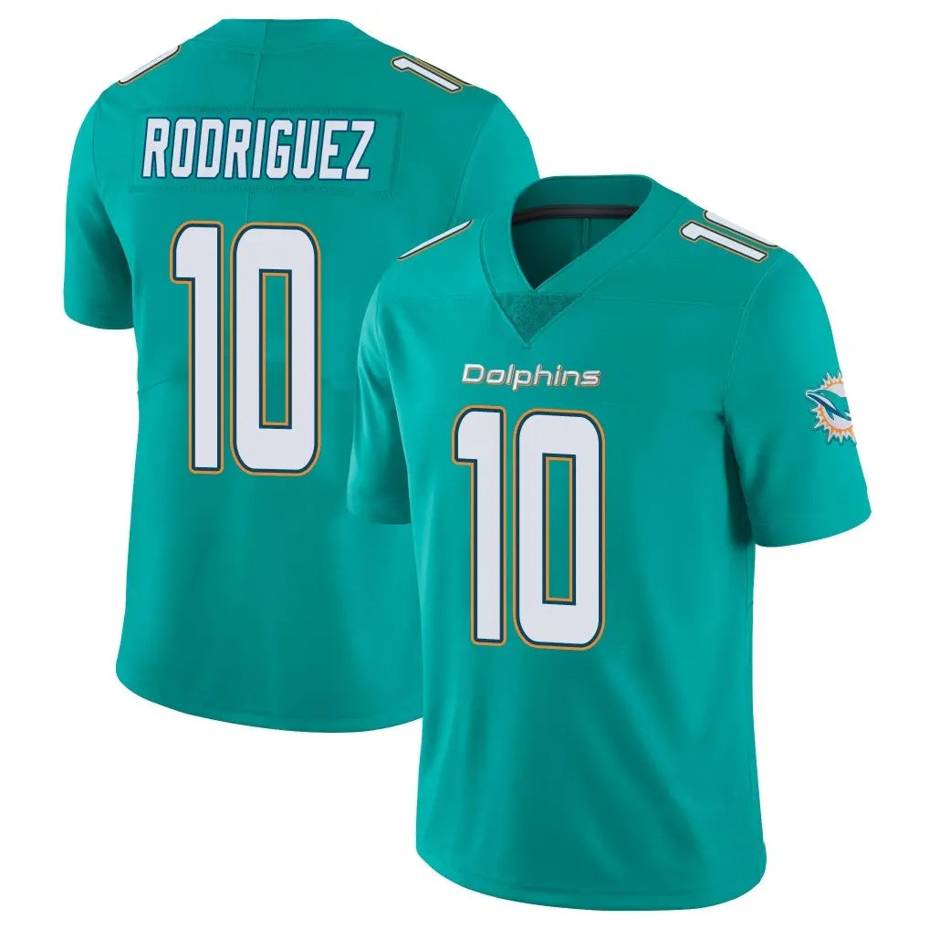 Johmsee M.Dolphins #10 Jacob Rodriguez Player Aqua Limited Vapor Untouchable Home Game Stitched Jerseys
