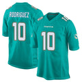 Johmsee M.Dolphins #10 Jacob Rodriguez Player Aqua Team Color Home Game Stitched Jerseys
