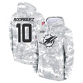 Johmsee M.Dolphins #10 Jacob Rodriguez Player Arctic Camo Salute to Service Hoodies Limited Game Stitched Jerseys