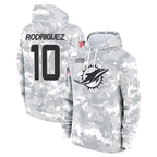 Johmsee M.Dolphins #10 Jacob Rodriguez Player Arctic Camo Salute to Service Hoodies Limited Game Stitched Jerseys