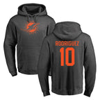 Johmsee M.Dolphins #10 Jacob Rodriguez Player Darkgray Pullover Hoodies Limited Stitched Jerseys