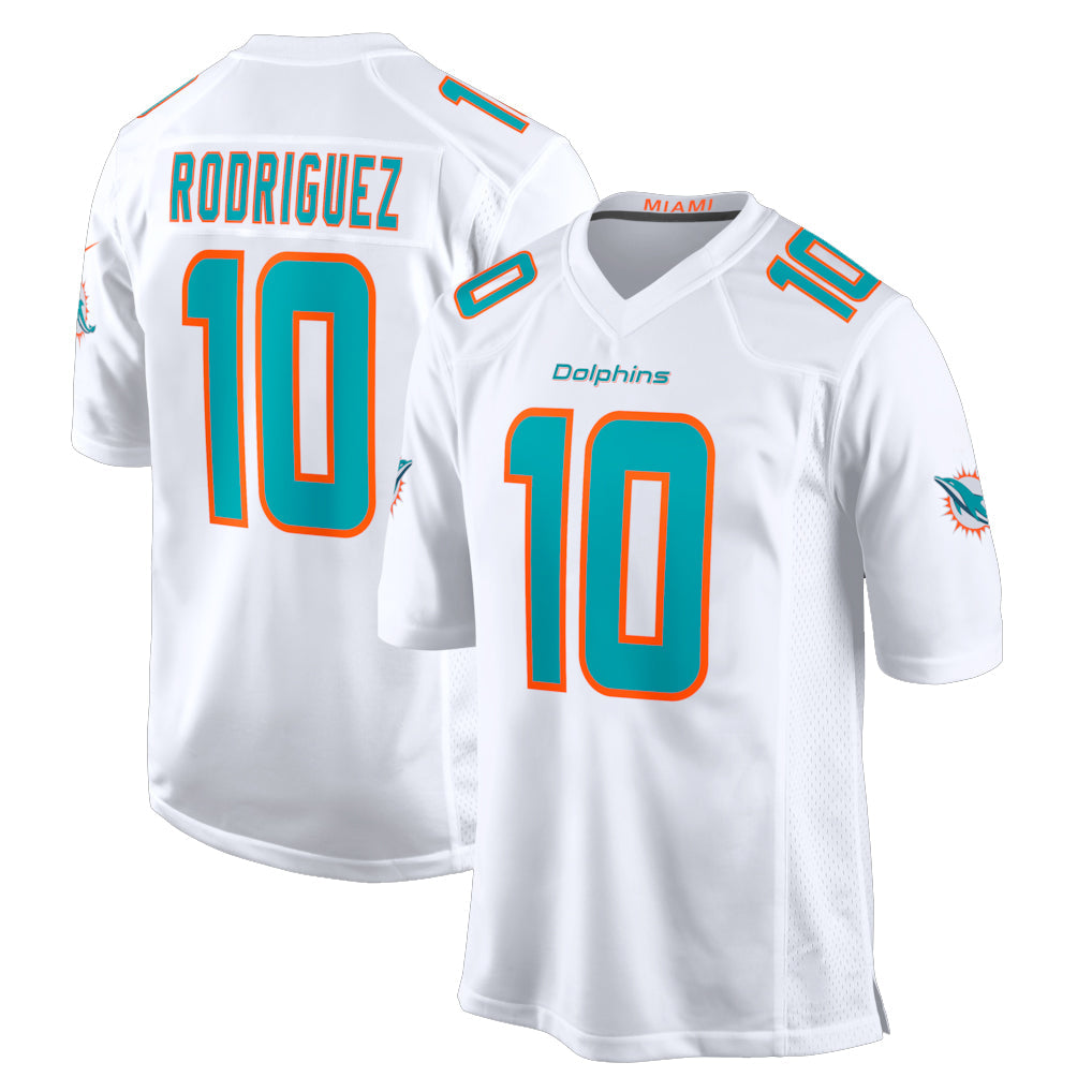 Johmsee M.Dolphins #10 Jacob Rodriguez Player White Limited Home Game Stitched Jerseys