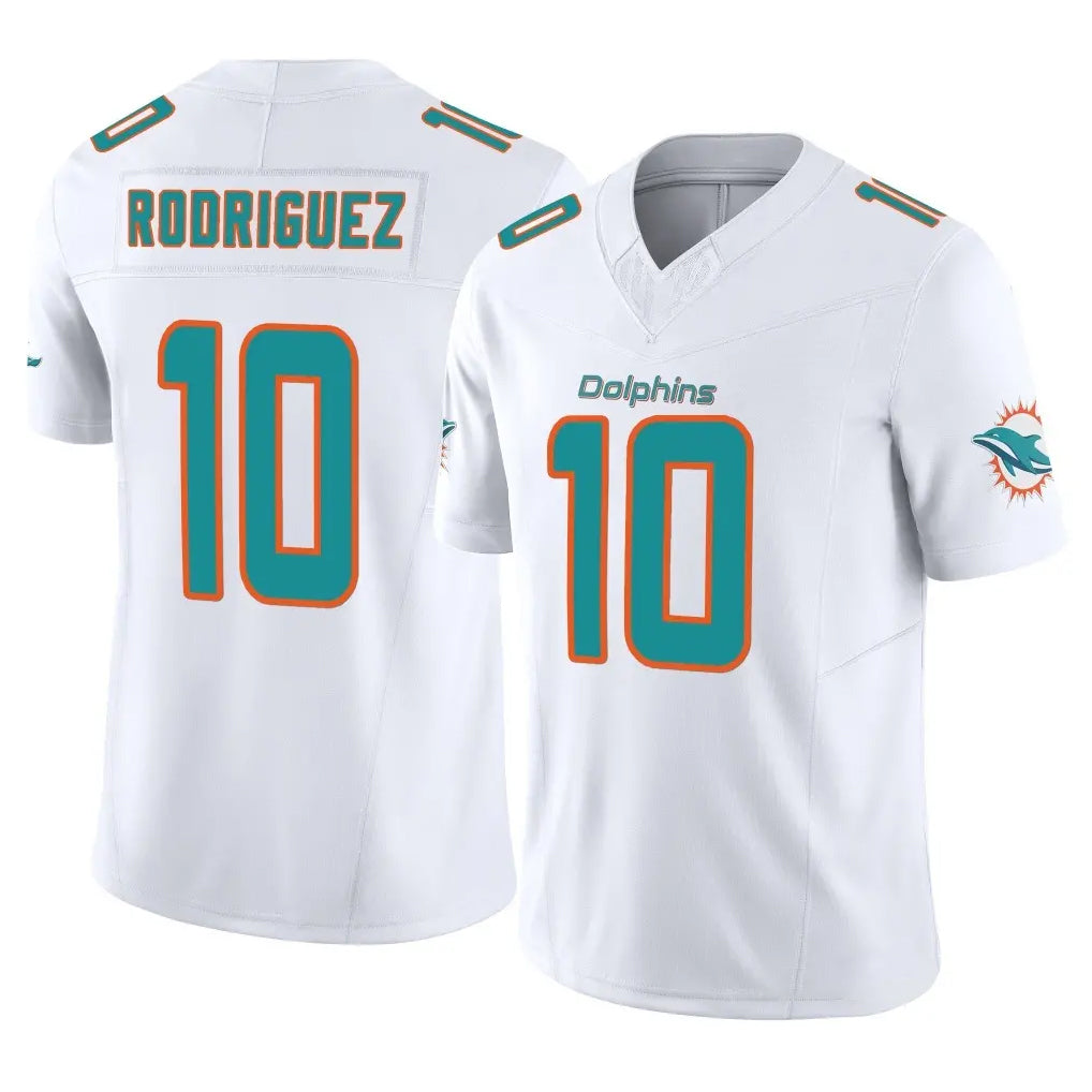 Johmsee M.Dolphins #10 Jacob Rodriguez Player White Limited Vapor F.U.S.E. Home Game Stitched Jerseys