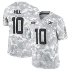 Johmsee M.Dolphins #10 Tyreek Hill Player Arctic Camo Salute to Service Limited Stitched Jerseys