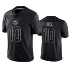Johmsee M.Dolphins #10 Tyreek Hill Player Black RFLCTV Limited Stitched Jerseys