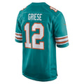 Johmsee M.Dolphins #12 Bob Griese Player Aqua Home Game Stitched Jerseys