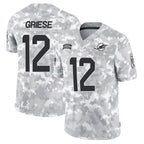 Johmsee M.Dolphins #12 Bob Griese Player Arctic Camo Salute to Service Limited Stitched Jerseys
