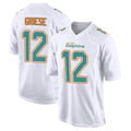 Johmsee M.Dolphins #12 Bob Griese Player White Fashion Game Stitched Jerseys
