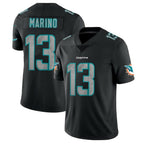 Johmsee M.Dolphins #13 Dan Marino Player Black Fashion Limited Game Stitched Jerseys