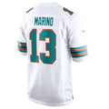 Johmsee M.Dolphins #13 Dan Marino White Retired Player Jersey American Stitched Jersey