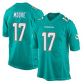 Johmsee M.Dolphins #17 Trey Moore Player Aqua Team Color Home Game Stitched Jerseys
