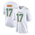 Johmsee M.Dolphins #17 Trey Moore Player White Fashion Home Game Stitched Jerseys