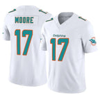 Johmsee M.Dolphins #17 Trey Moore Player White Limited Vapor F.U.S.E. Home Game Stitched Jerseys