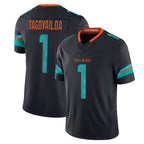 Johmsee M.Dolphins #1 Tua Tagovailoa Player Blue Rivalries Collection Vapor Limited Stitched Jersey