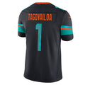 Johmsee M.Dolphins #1 Tua Tagovailoa Player Blue Rivalries Collection Vapor Limited Stitched Jerseys