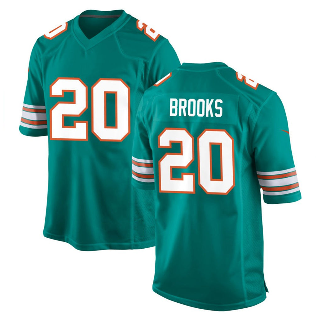Johmsee M.Dolphins #20 Jordyn Brooks Player Aqua Alternate Home Game Stitched Jerseys