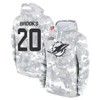 Johmsee M.Dolphins #20 Jordyn Brooks Player Arctic Camo Salute to Service Hoodies Limited Game Stitched Jerseys