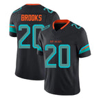 Johmsee M.Dolphins #20 Jordyn Brooks Player Black Limited Pitch Rivalries Collection Home Game Stitched Jerseys