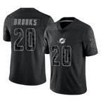 Johmsee M.Dolphins #20 Jordyn Brooks Player Black Reflective Limited Game Stitched Jerseys