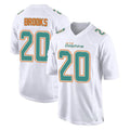 Johmsee M.Dolphins #20 Jordyn Brooks Player White Fashion Home Game Stitched Jerseys