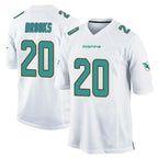 Johmsee M.Dolphins #20 Jordyn Brooks Player White Home Game Stitched Jerseys