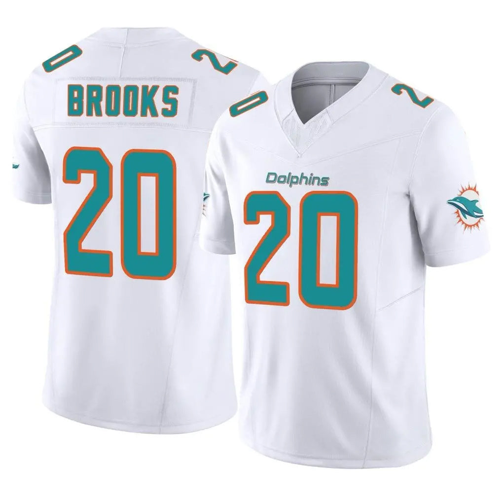 Johmsee M.Dolphins #20 Jordyn Brooks Player White Limited Vapor F.U.S.E. Home Game Stitched Jerseys