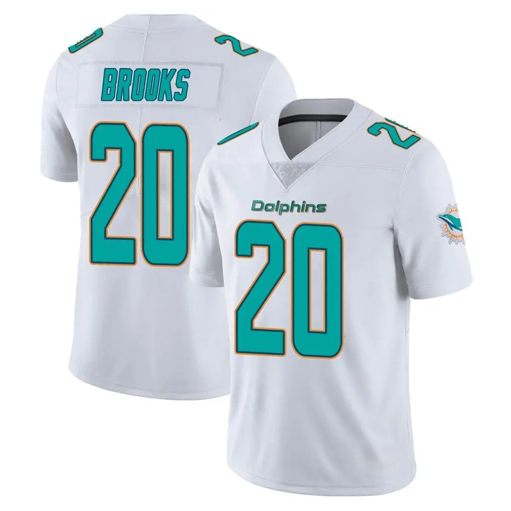 Johmsee M.Dolphins #20 Jordyn Brooks Player White Limited Vapor Untouchable Home Game Stitched Jerseys