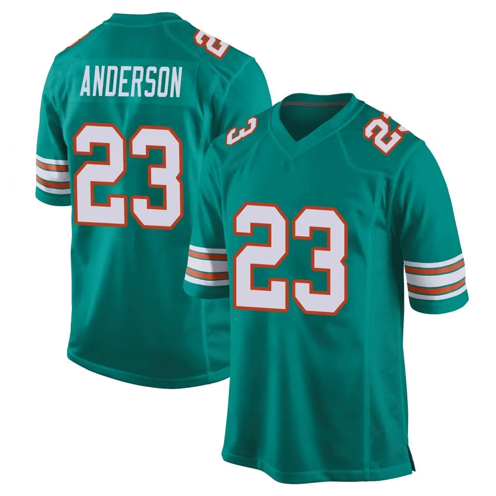Johmsee M.Dolphins #23 Zayne Anderson Player Aqua Alternate Home Game Stitched Jerseys