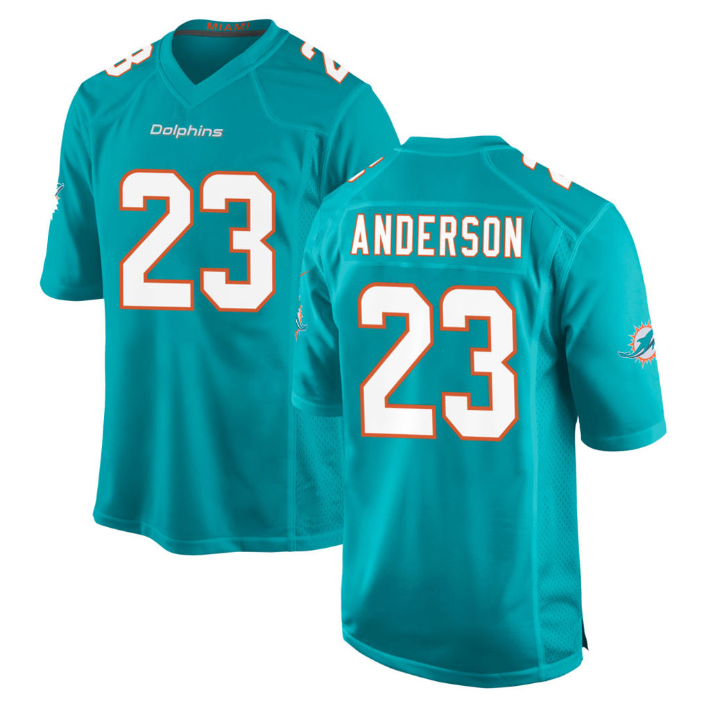 Johmsee M.Dolphins #23 Zayne Anderson Player Aqua Home Game Stitched Jerseys