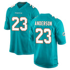 Johmsee M.Dolphins #23 Zayne Anderson Player Aqua Home Game Stitched Jerseys