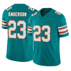 Johmsee M.Dolphins #23 Zayne Anderson Player Aqua Limited Alternate Vapor F.U.S.E. Home Game Stitched Jerseys