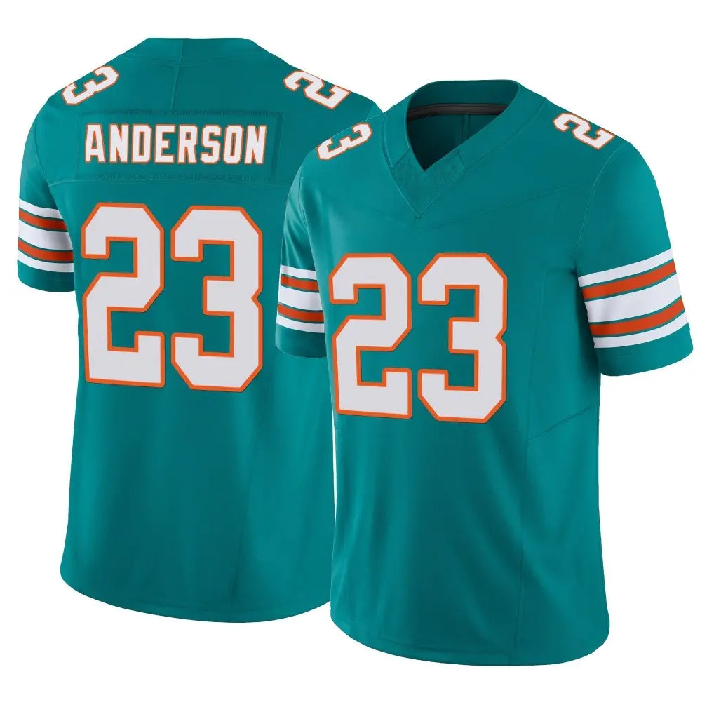 Johmsee M.Dolphins #23 Zayne Anderson Player Aqua Limited Alternate Vapor F.U.S.E. Home Game Stitched Jerseys
