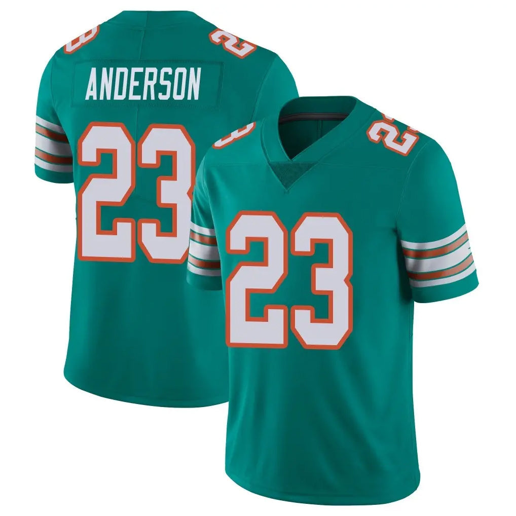 Johmsee M.Dolphins #23 Zayne Anderson Player Aqua Limited Alternate Vapor Untouchable Home Game Stitched Jerseys