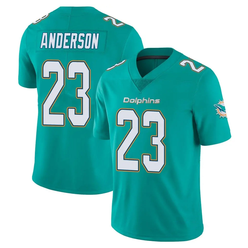 Johmsee M.Dolphins #23 Zayne Anderson Player Aqua Limited Vapor Untouchable Home Game Stitched Jerseys
