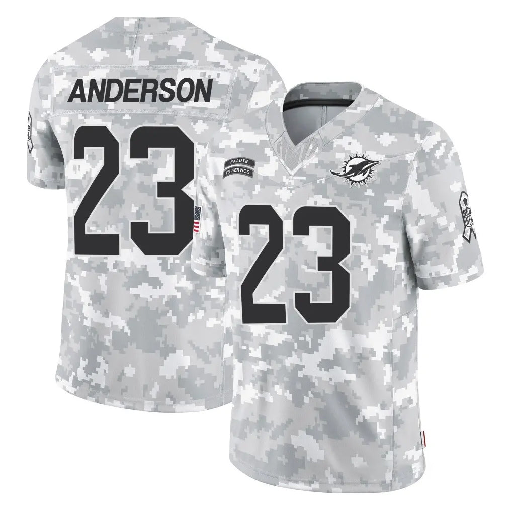 Johmsee M.Dolphins #23 Zayne Anderson Player Arctic Camo Salute To Service Limited Game Stitched Jerseys
