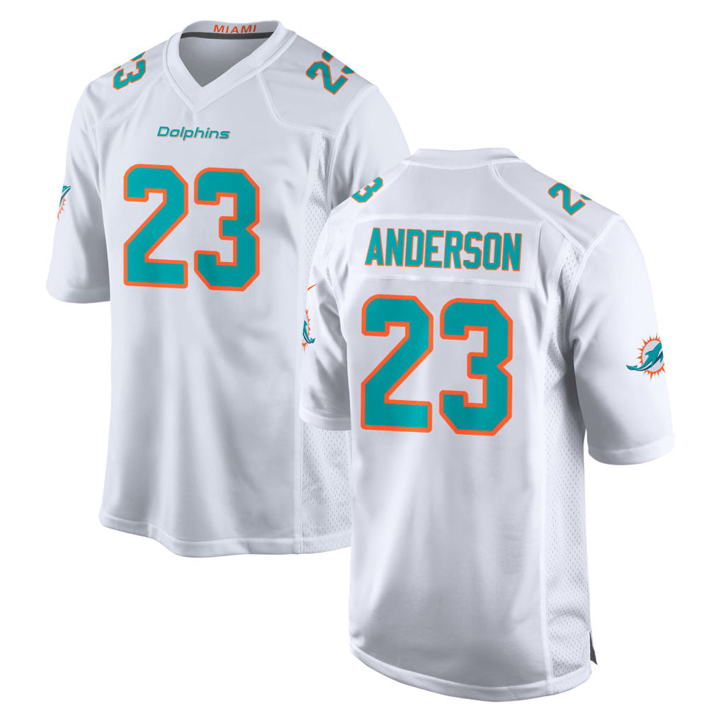 Johmsee M.Dolphins #23 Zayne Anderson Player White Limited Home Game Stitched Jerseys