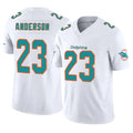 Johmsee M.Dolphins #23 Zayne Anderson Player White Limited Vapor F.U.S.E. Home Game Stitched Jerseys