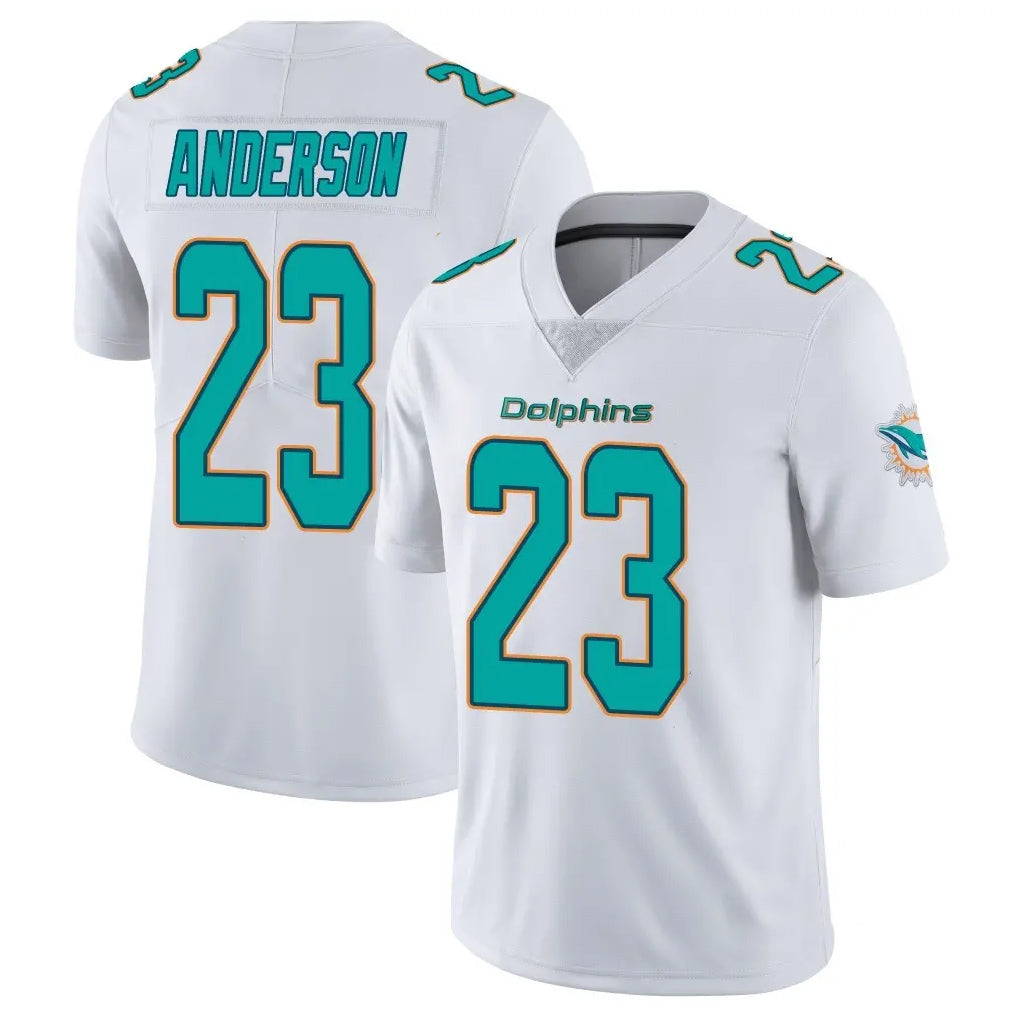 Johmsee M.Dolphins #23 Zayne Anderson Player White Limited Vapor Untouchable Home Game Stitched Jerseys