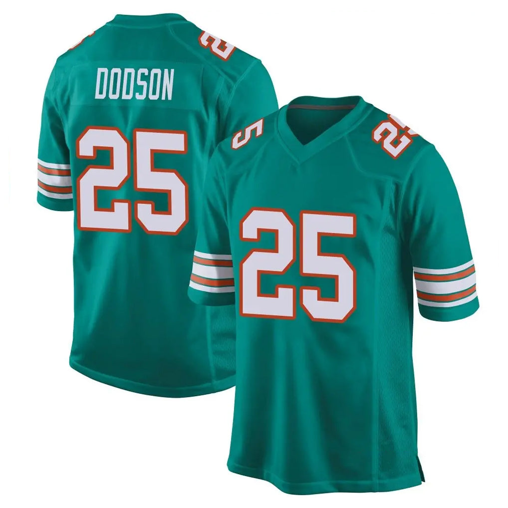 Johmsee M.Dolphins #25 Tyrel Dodson Player Aqua Alternate Home Game Stitched Jerseys