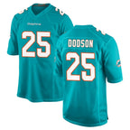 Johmsee M.Dolphins #25 Tyrel Dodson Player Aqua Home Game Stitched Jerseys