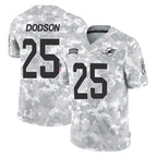 Johmsee M.Dolphins #25 Tyrel Dodson Player Arctic Camo Salute To Service Limited Game Stitched Jerseys