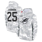 Johmsee M.Dolphins #25 Tyrel Dodson Player Arctic Camo Salute to Service Hoodies Limited Game Stitched Jerseys