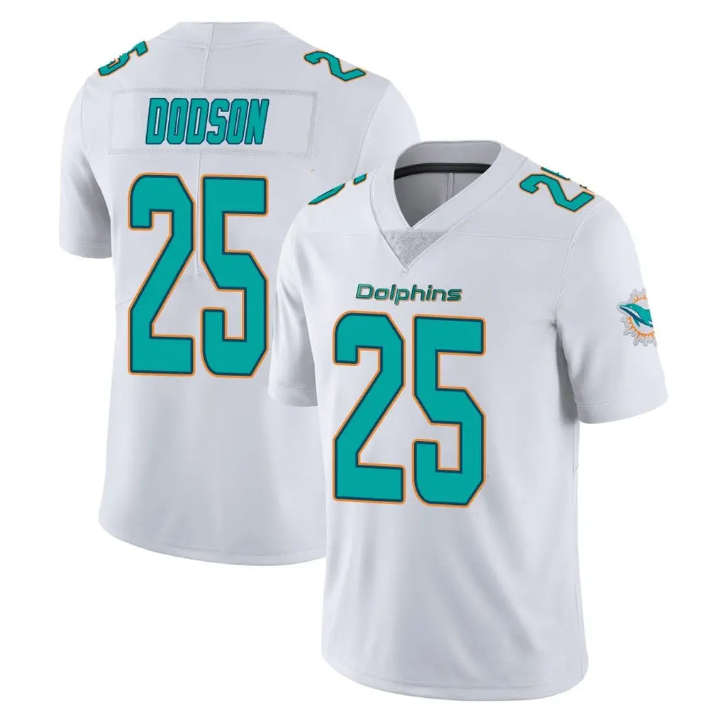 Johmsee M.Dolphins #25 Tyrel Dodson Player White Limited Vapor Untouchable Home Game Stitched Jerseys