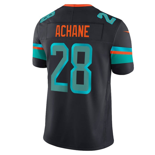 M.Dolphins #28 De’Von Achane 2025 Rivalries Collection Limited Jersey - Pitch Blue Stitched American Football Jerseys