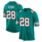 Johmsee M.Dolphins #28 De'Von Achane Player Aqua Alternate Home Game Stitched Jerseys