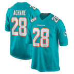 Johmsee M.Dolphins #28 De'Von Achane Player Aqua Home Game Stitched Jerseys