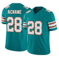 Johmsee M.Dolphins #28 De'Von Achane Player Aqua Limited Alternate Vapor F.U.S.E. Home Game Stitched Jerseys