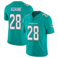 Johmsee M.Dolphins #28 De'Von Achane Player Aqua Limited Vapor Untouchable Home Game Stitched Jerseys
