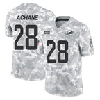 Johmsee M.Dolphins #28 De'Von Achane Player Arctic Camo Salute To Service Limited Game Stitched Jerseys
