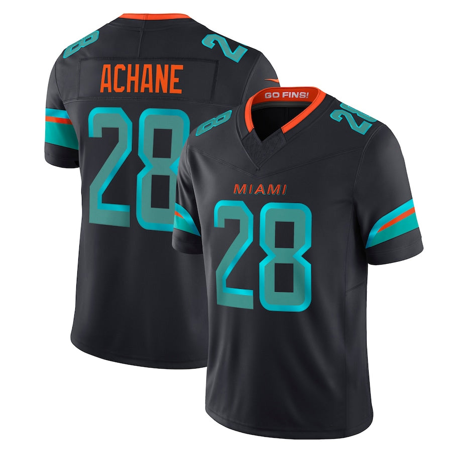 Johmsee M.Dolphins #28 De?¡¥Von Achane Player Blue Rivalries Collection Vapor Limited Stitched Jerseys